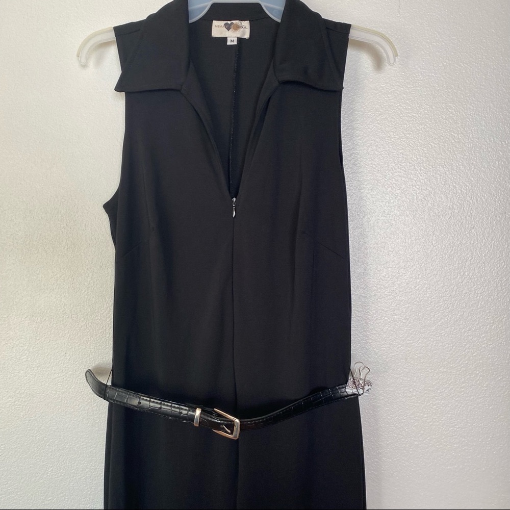 Heart Soul Fitted Stretch Black Jumpsuit